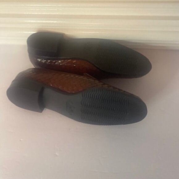 Selby Corrine Woven Leather Women's Brown Loafer, size 6.5 - Picture 6 of 7